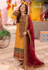 ASIMJOFA 3PC Lawn Cotton Neck Embroidered With Handmade Working Dupatta Shafoon Embroidered GLB-1873-D3532-PR